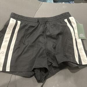 Women's Track Jogger Shorts Black With While Stripes - Wild Fable Extra Small